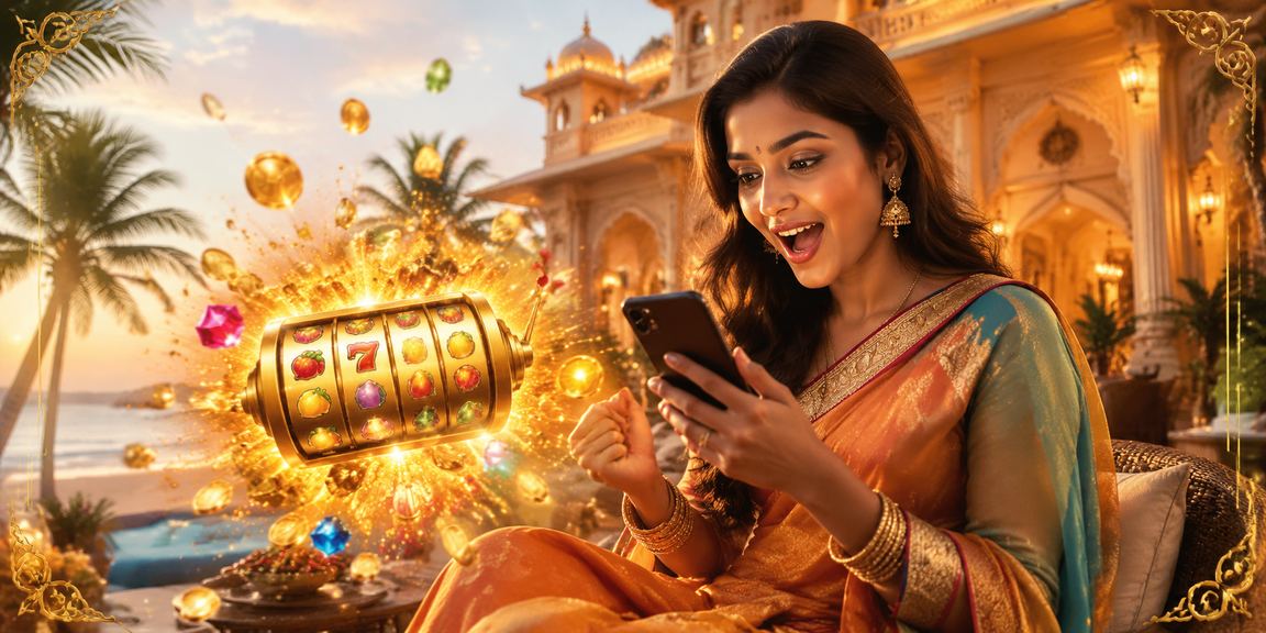 Indian player enjoying online slots and casino games